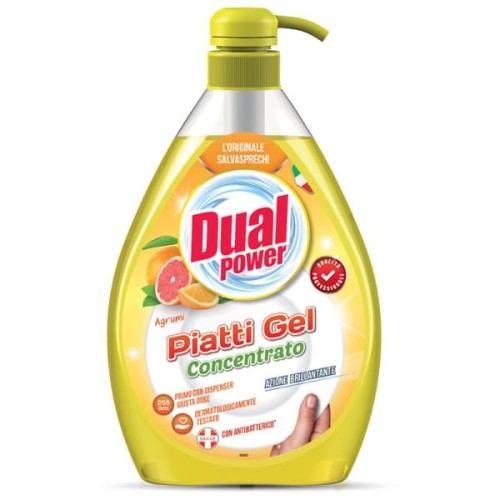 DUAL Power antybakteryjny płyn do mycia naczyń owoce cytrusowe 1l