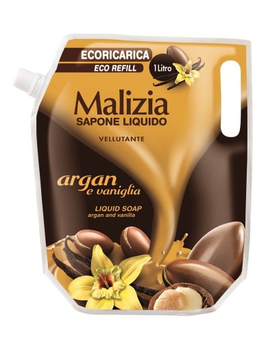 MALIZIA mydło w płynie argan i wanilia ZAPAS 1litr