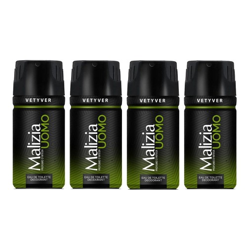 MALIZIA Uomo Vetyver dezodorant dla mężczyzn 4x150ml