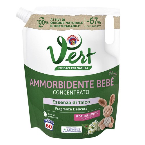 Chanteclair Vert Bebè Płyn do płukania Talc 1200 ml 60 prań