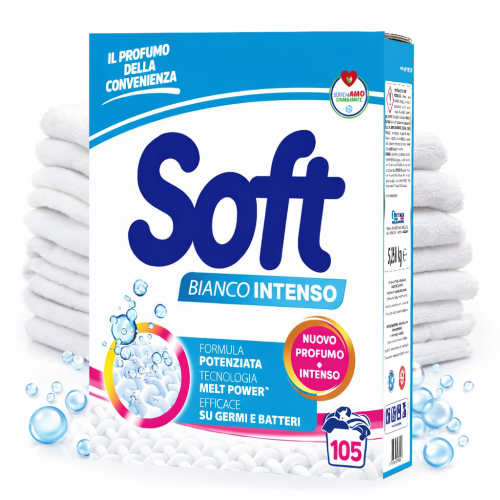 Soft Bianco Intenso Proszek do prania białych ubrań 105 prań