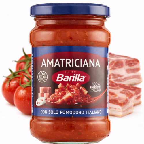 Barilla Amatriciana Sos pomidorowy do makaronu z Boczkiem 300 g