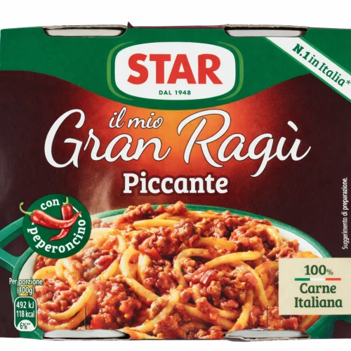 Star Gran Ragù Pikantny z chilli – sos boloński 2 x 180 g