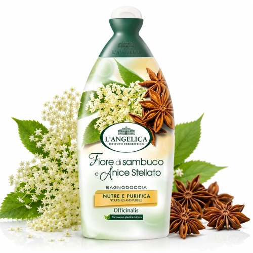 L'Angelica Czarny Bez i Anyż Płyn do Kąpieli 500 ml