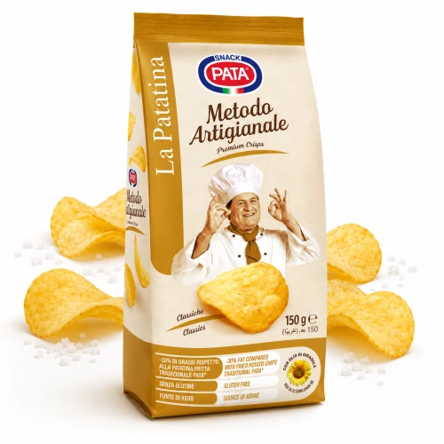 Pata Artigianale Classica Klasyczne Chipsy Ziemniaczane 150 g