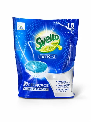 SVELTO Zielona Cytryna tabletki do zmywarki 15szt