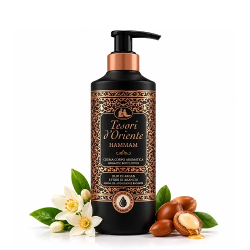 Tesori d'Oriente Hammam Balsam do Ciała Argan i Kwiaty Pomarańczy 400 ml